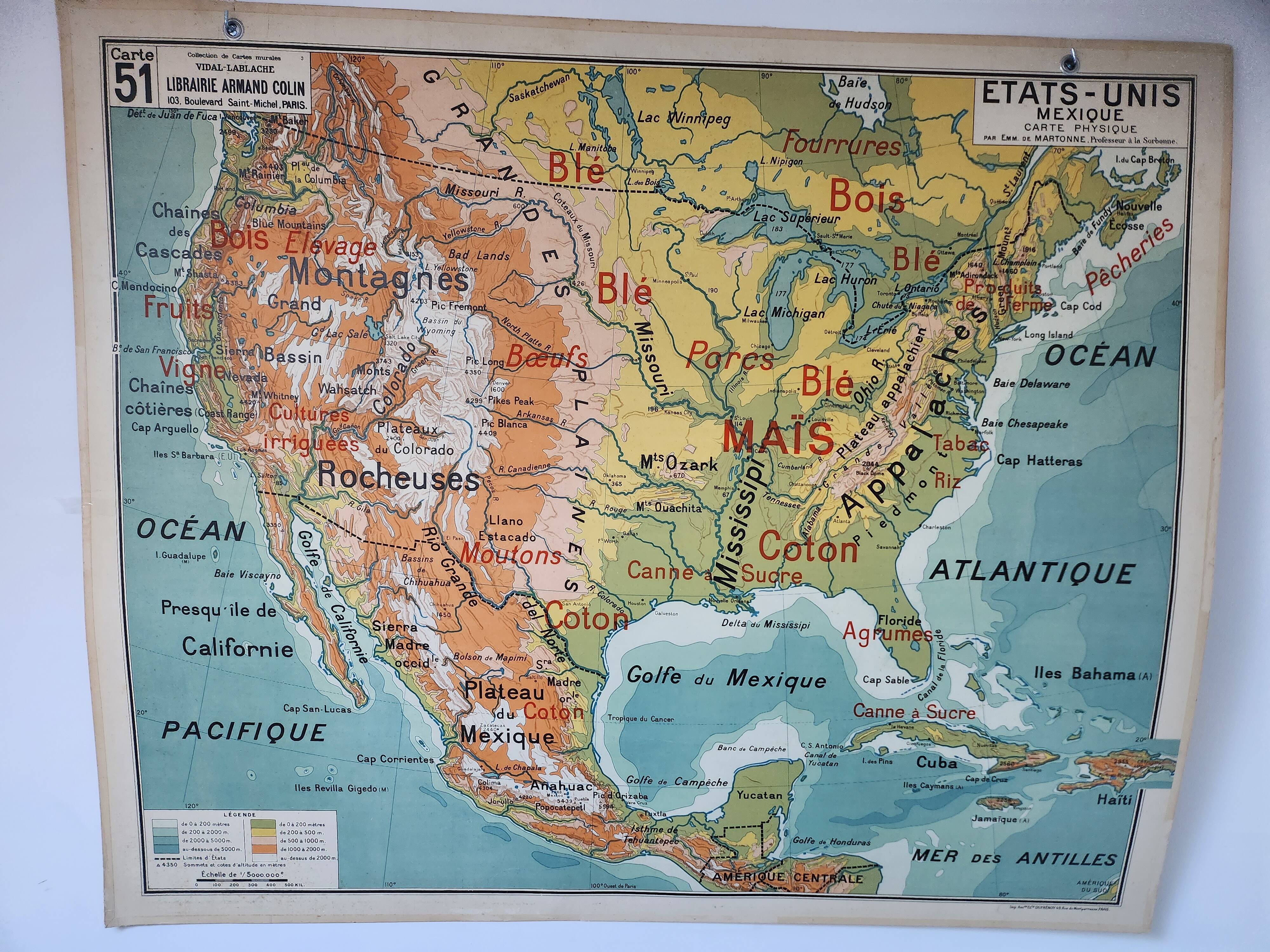 School map vidal lablache n 51