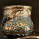 Bronze candlestick and napoleon III partitioned enamels