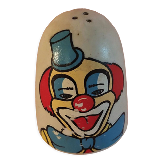 Advertising salt shaker Pinder and Uncle Ben's sandstone clown's head