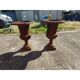 Pair of 19th-century cast iron Medici vases