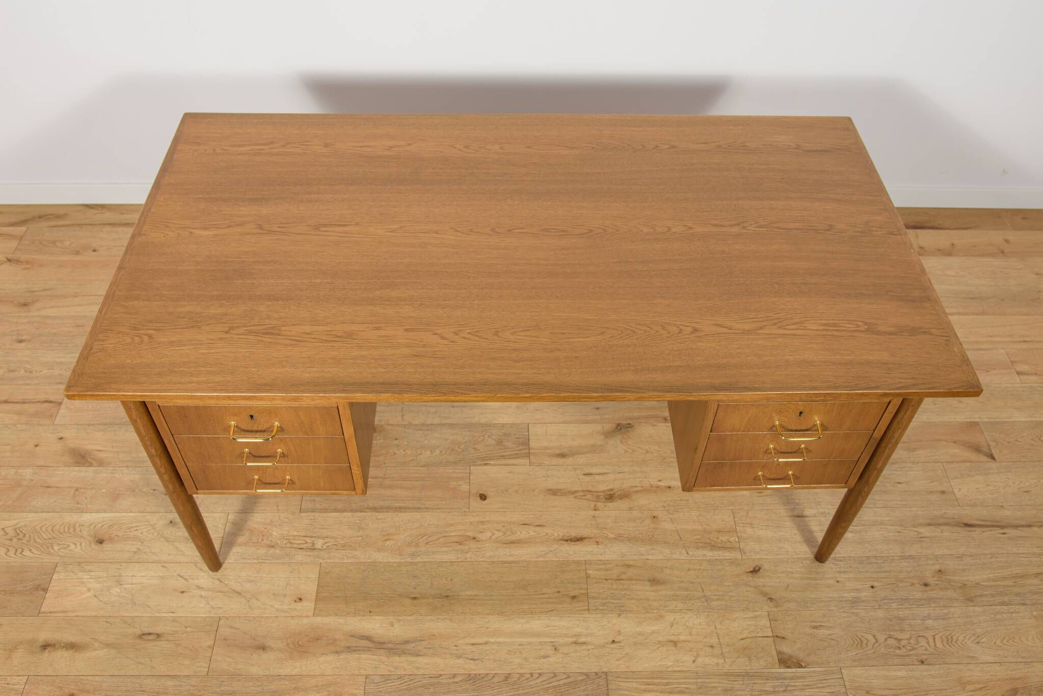 Mid-Century Oak Executive Desk, Denmark, 1960s