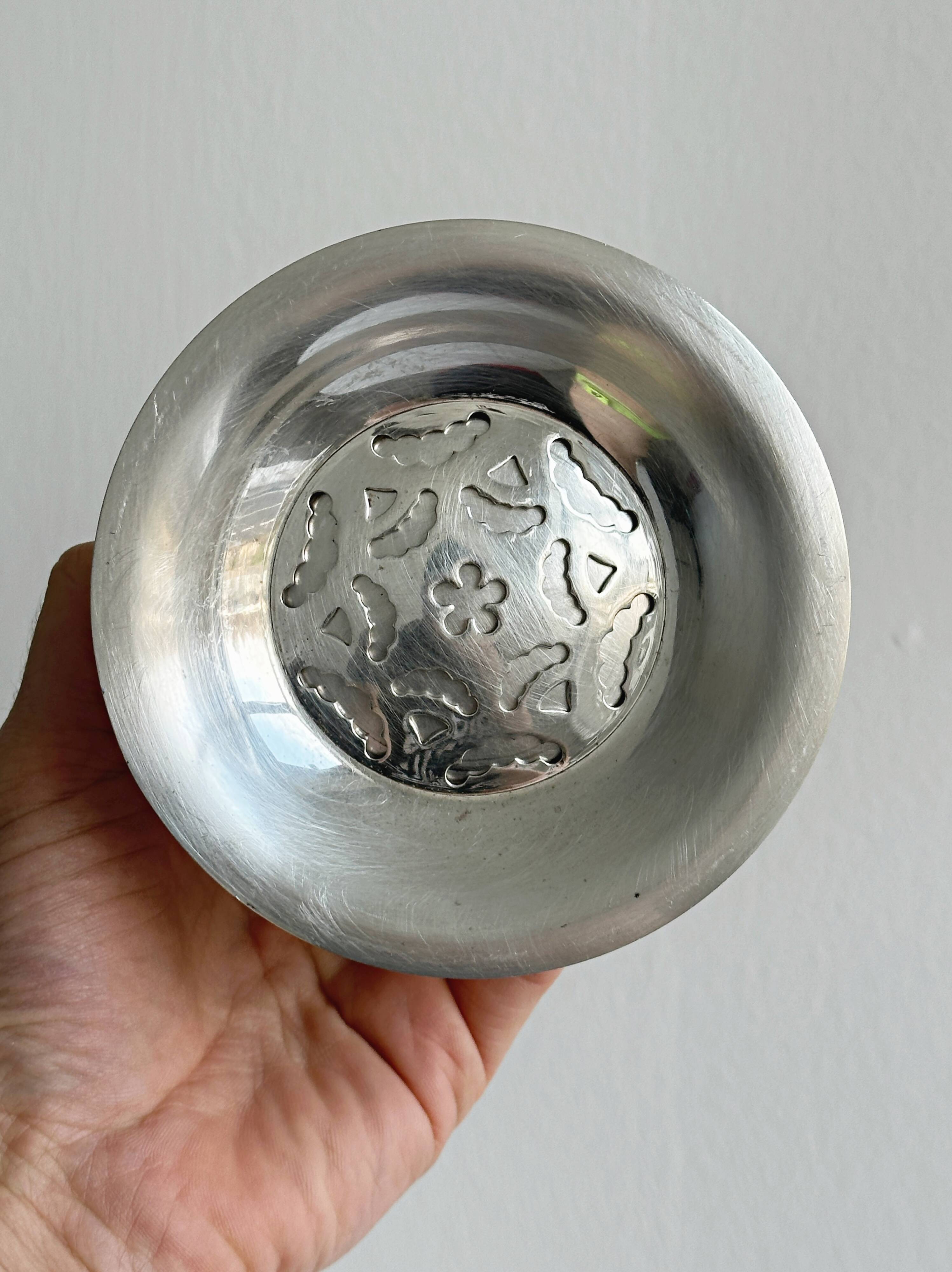 Silver-plated metal butter dish Coquillor