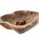 Brutalist dish in vintage gougé wood