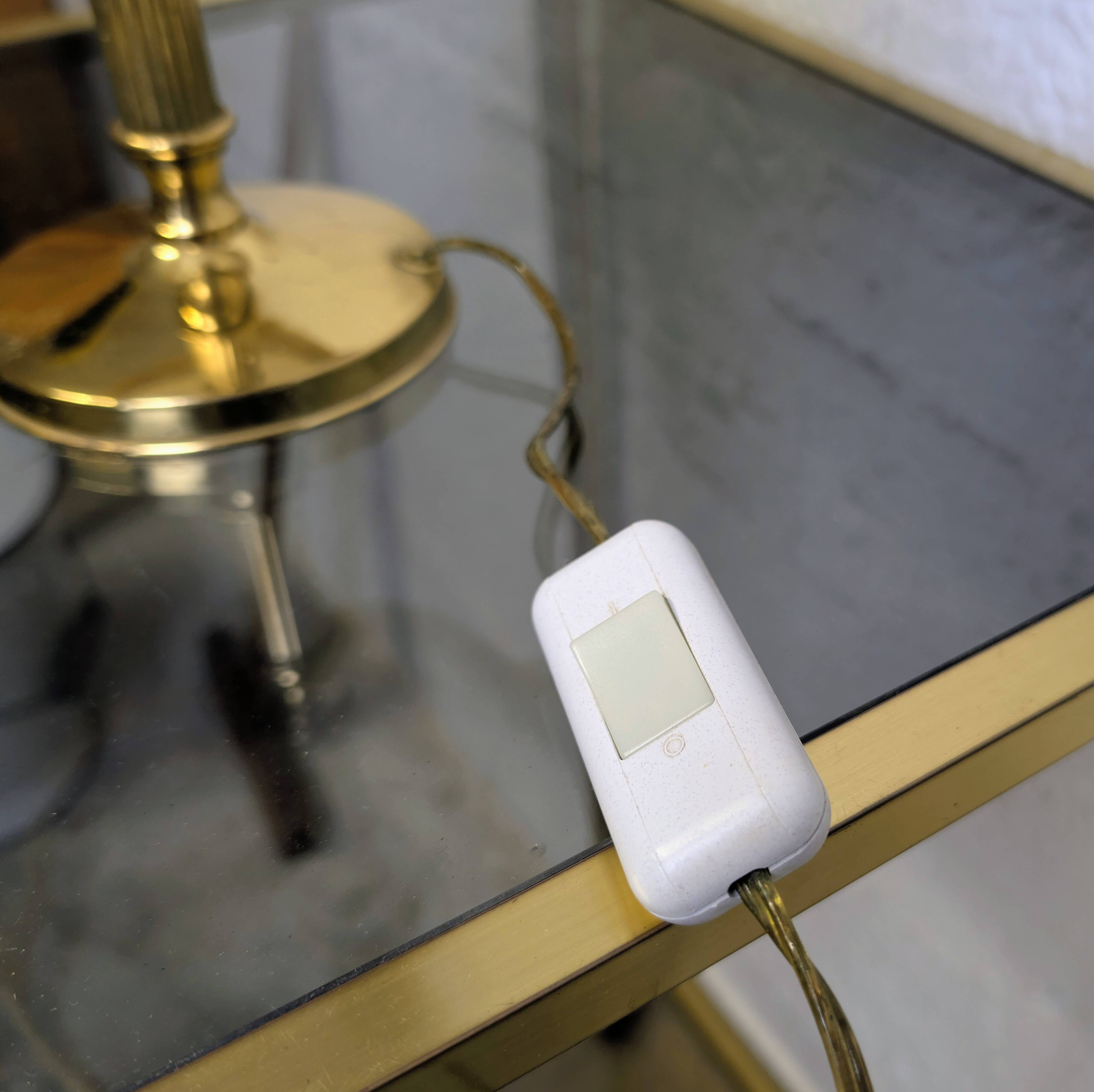 Gold metal bedside lamp