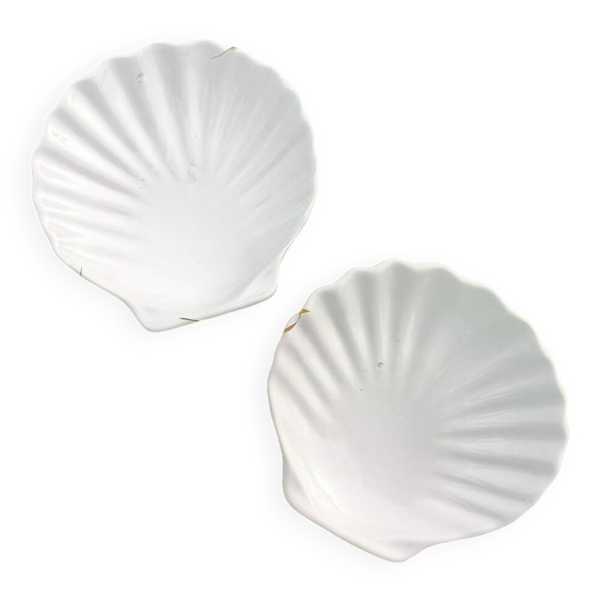 Lot porte savon coquillage céramique rétro