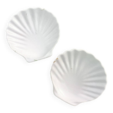 Retro ceramic shell soap dish set
