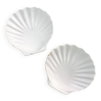 Retro ceramic shell soap dish set