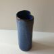 Ceramic vase with blue cover Signed Jean CACHELEUX (Puisaye)