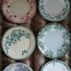 10 antique flat plates in ironstone
