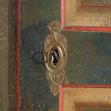 Painted folk art wardrobe, Central Europe, dated 1814.