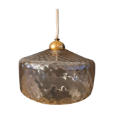 Smoked glass hanging lamp