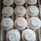 11 antique deep plates from Digoin and Sarreguemines