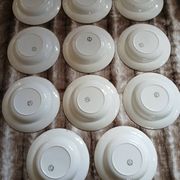 11 antique deep plates from Digoin and Sarreguemines
