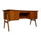1960s Vintage Curved Teak Writing Desk by Svend Aage Madsen