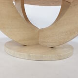 Table basse italienne en travertin, années 1970