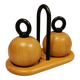 Pepper and salt mills designed by C Jörgensen for Bodum Denmark. late 20th century.