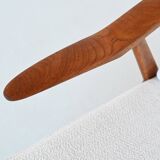 Fauteuil lounge H. Brockmann Petersen en chêne Komfort Danemark 1960