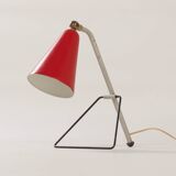 Lampe de table rouge par JJM Hoogervorst pour Anvia, 1950