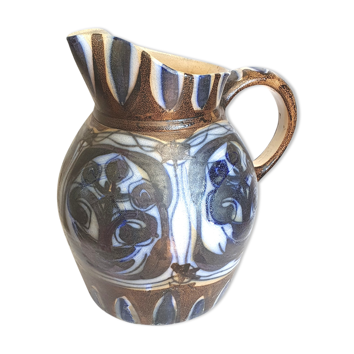 Pitcher vase in sandstone Michel Furic Keraluc 70s