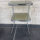 Superb little glass and metal table.