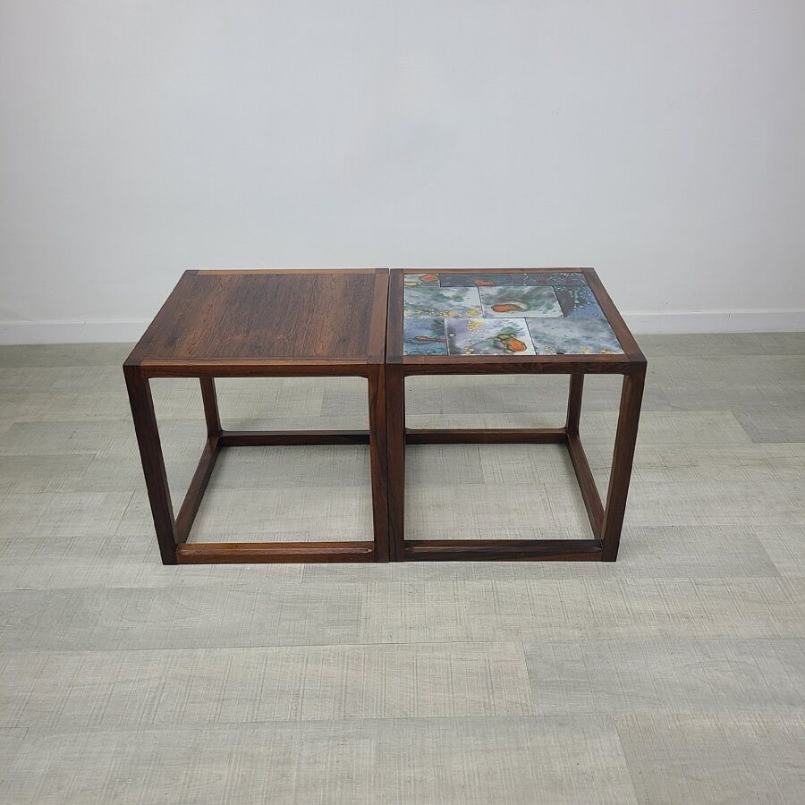 Danish coffee tables design Aksel Kjersgaard 60s vintage rosewood
