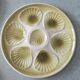 Lot of 8 vintage oyster plates moulin des loups - sage green - fran