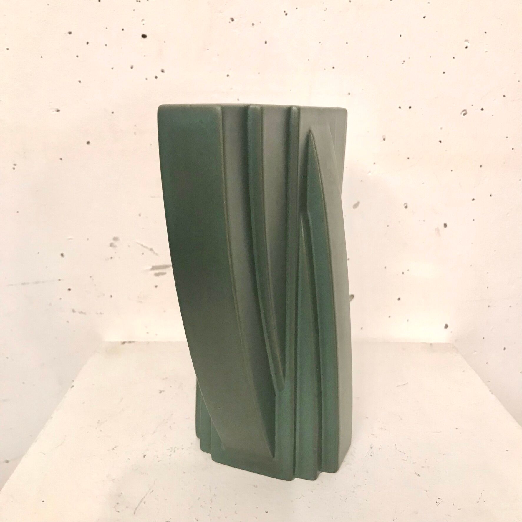 Geometric ceramic vase Claude Dumas 1980