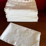 Serviettes brodées