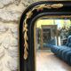 Antique mirror 107/102cm Louis-Philippe beaded from the Napoleonic III era.