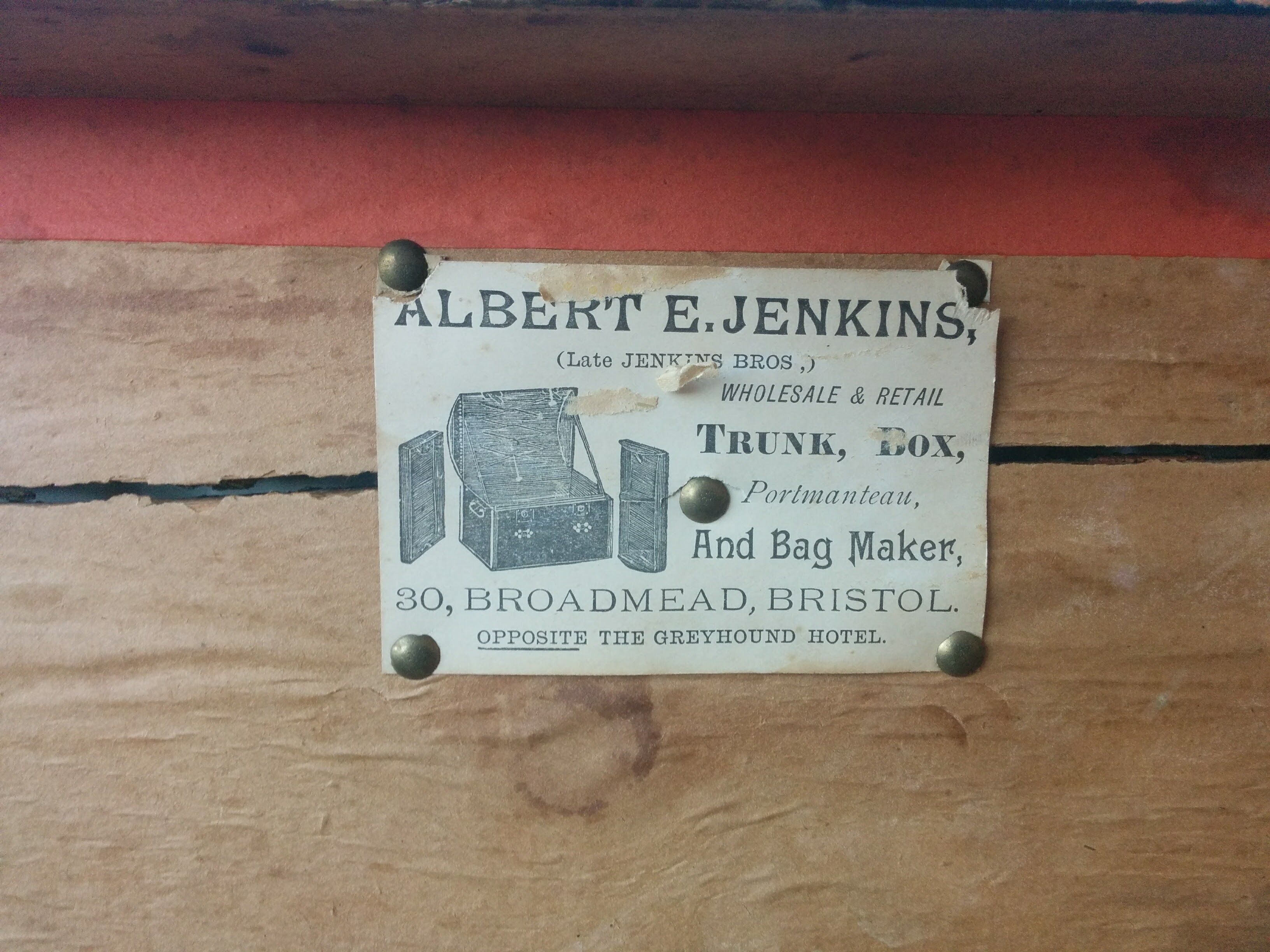 Antique painted English naval chest