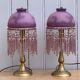 Pair of pampille bedside lamps