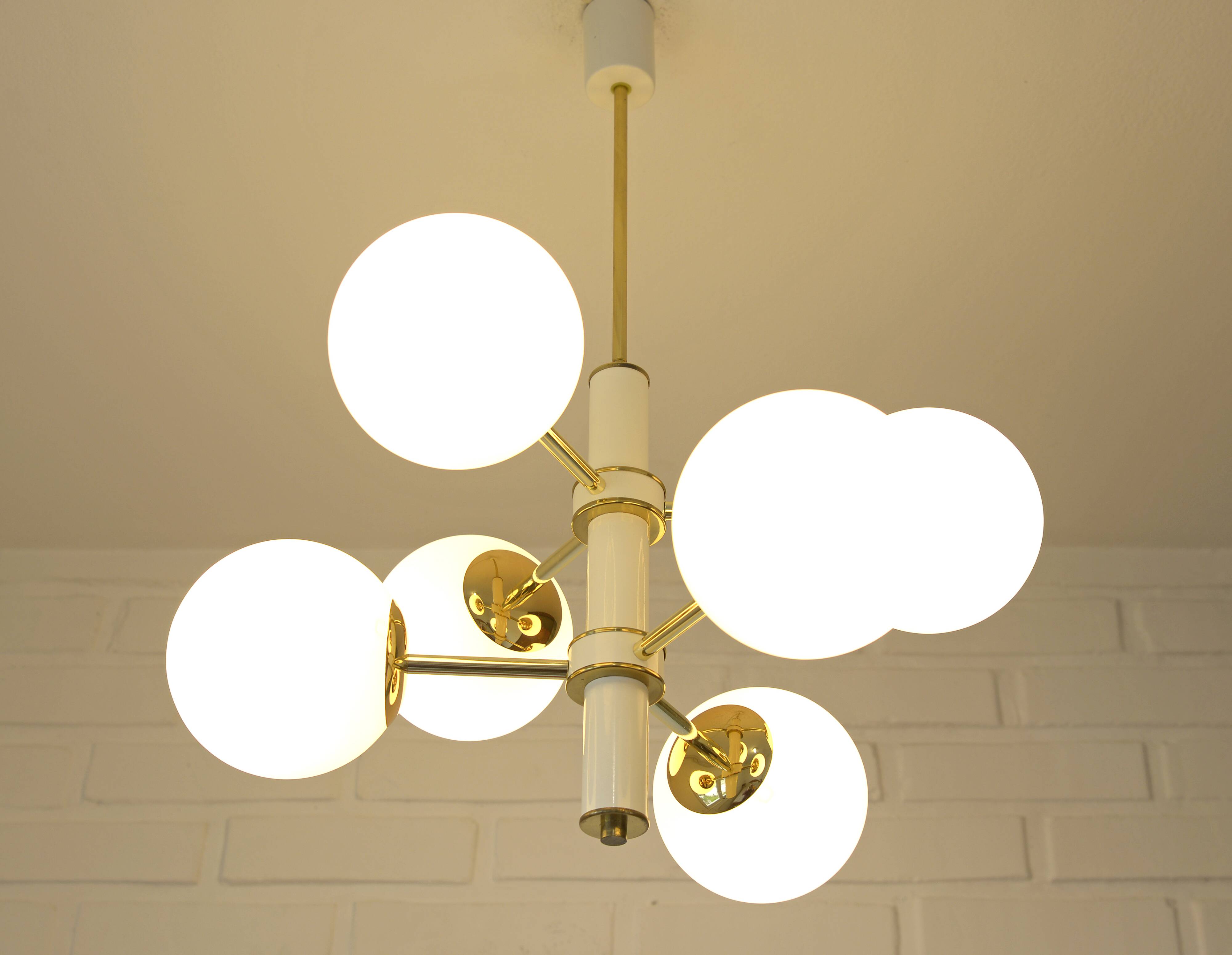 Sputnik  MCM hanging lamp vintage pendant light Space Age  style 1970's