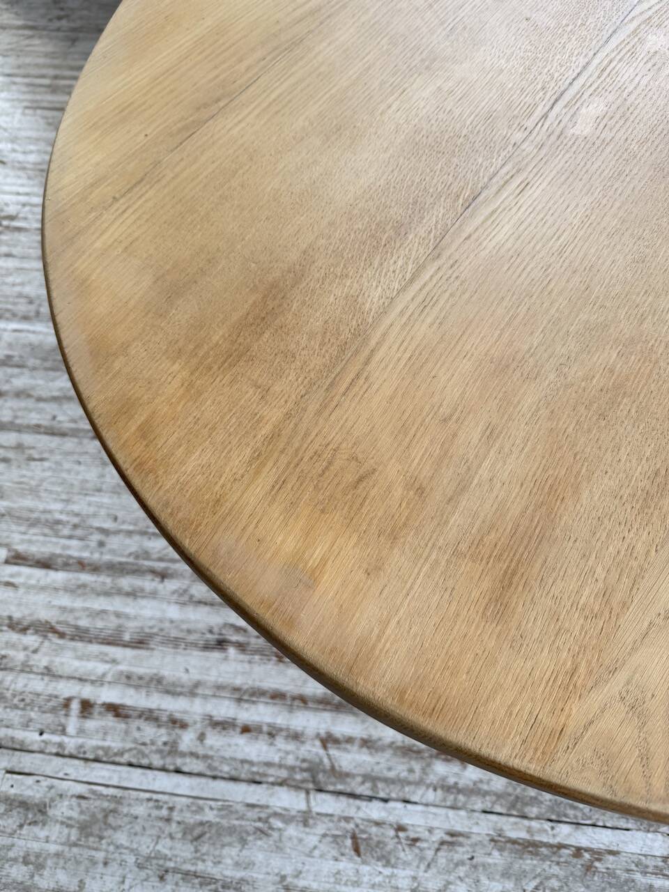Oval farmhouse table oak 1960