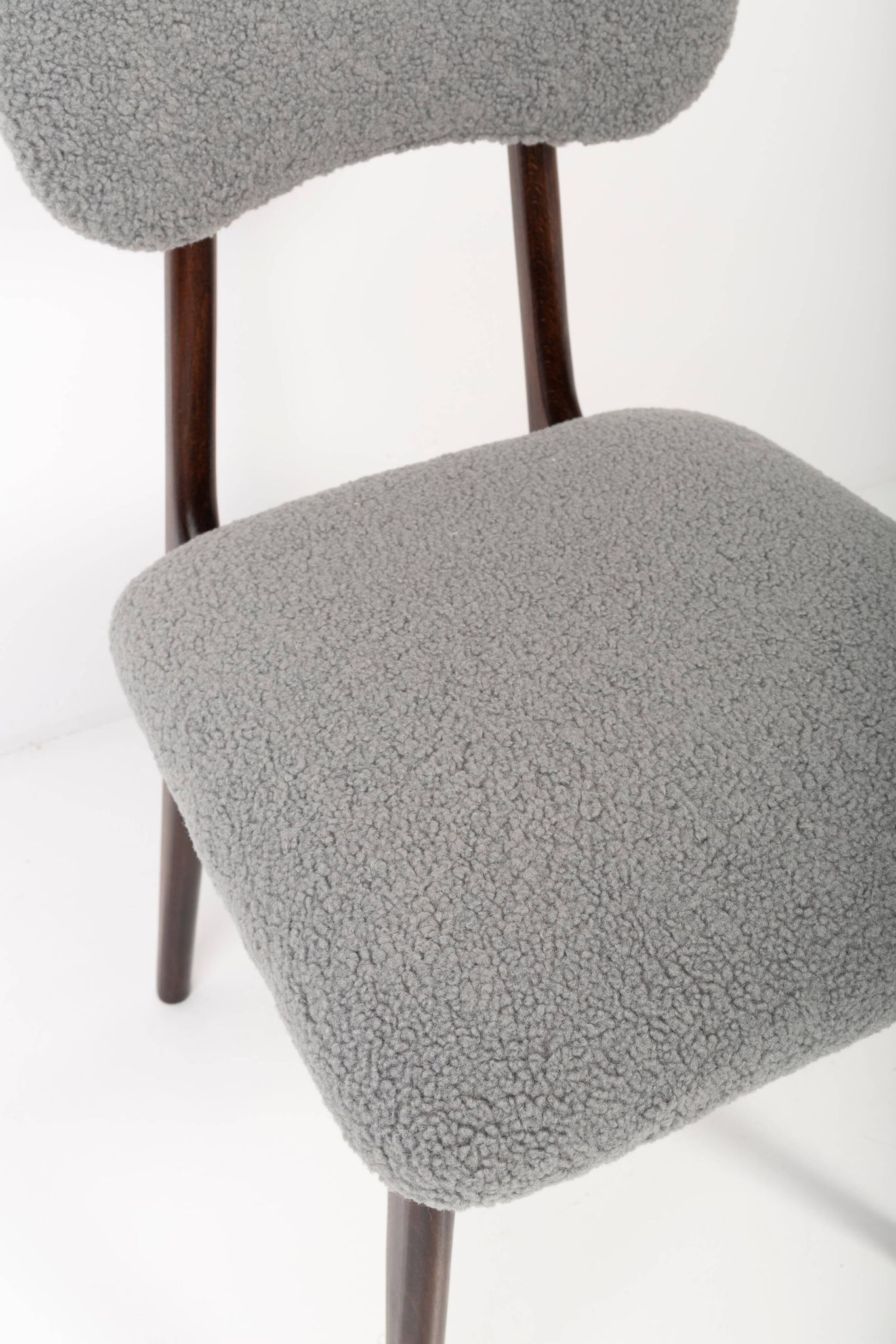 Grey Bouclé Chair from the 20th Century, 1960s