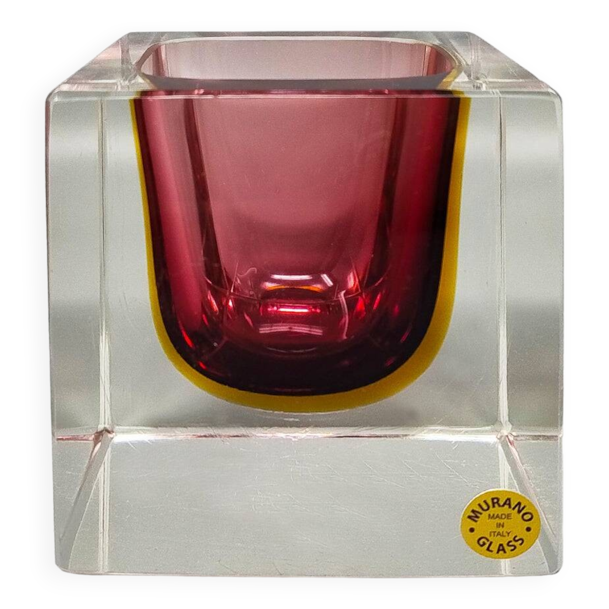 1960s Large Murano Pink Ashtray or Catch-All By Flavio Poli for Seguso