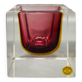 grand cendrier ou fourre-tout rose de Murano des années 1960 par Flavio Poli pour Seguso