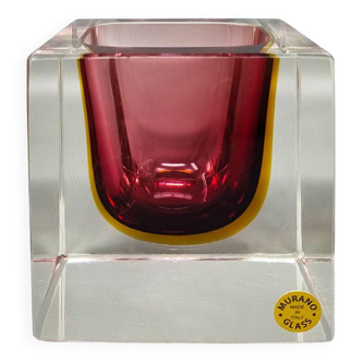1960s Large Murano Pink Ashtray or Catch-All By Flavio Poli for Seguso