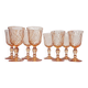 Lot de 8 verres vintage Rosaline