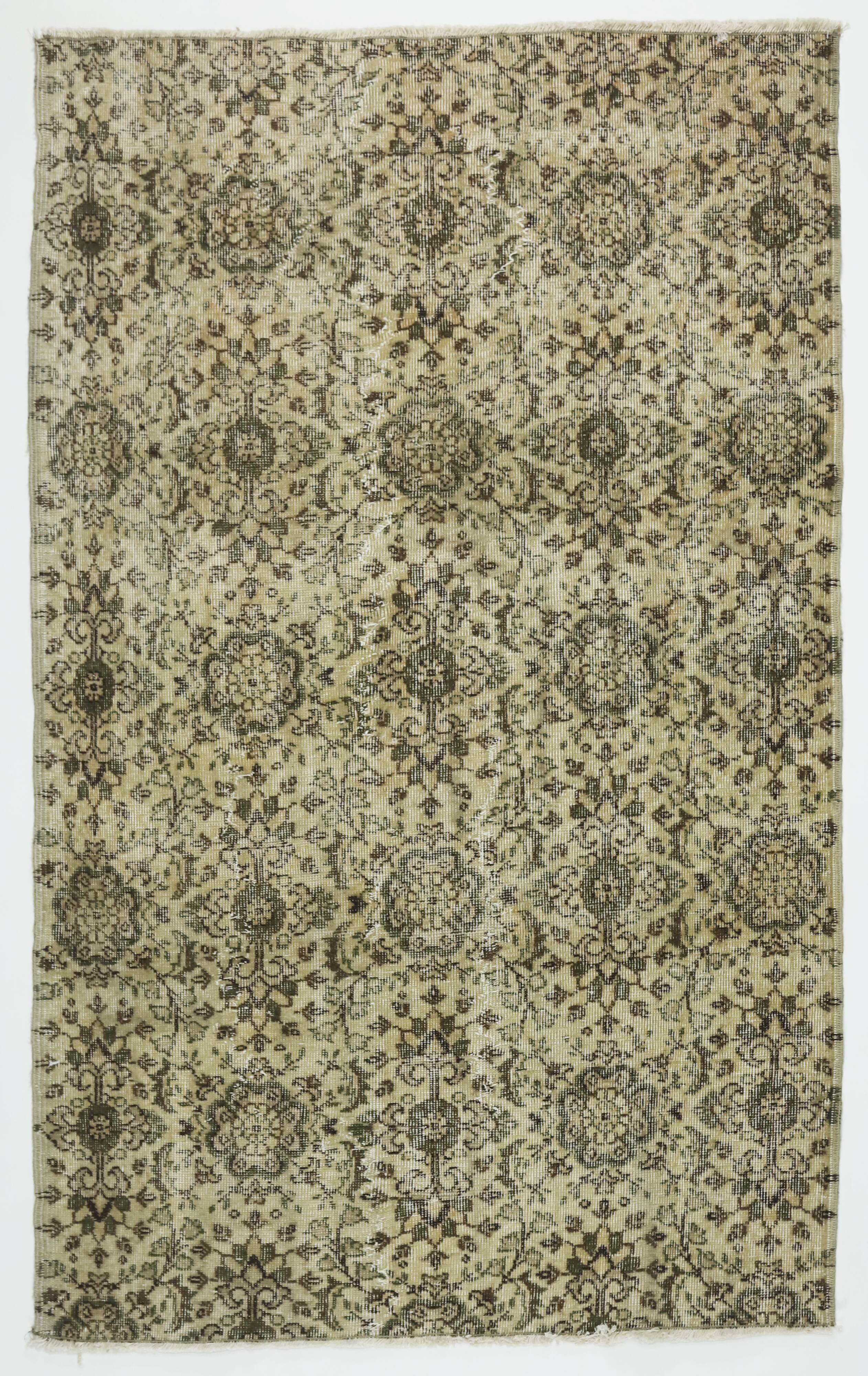 Turkish Anatolian Handmade Vintage Rug 200 cm x 121 cm