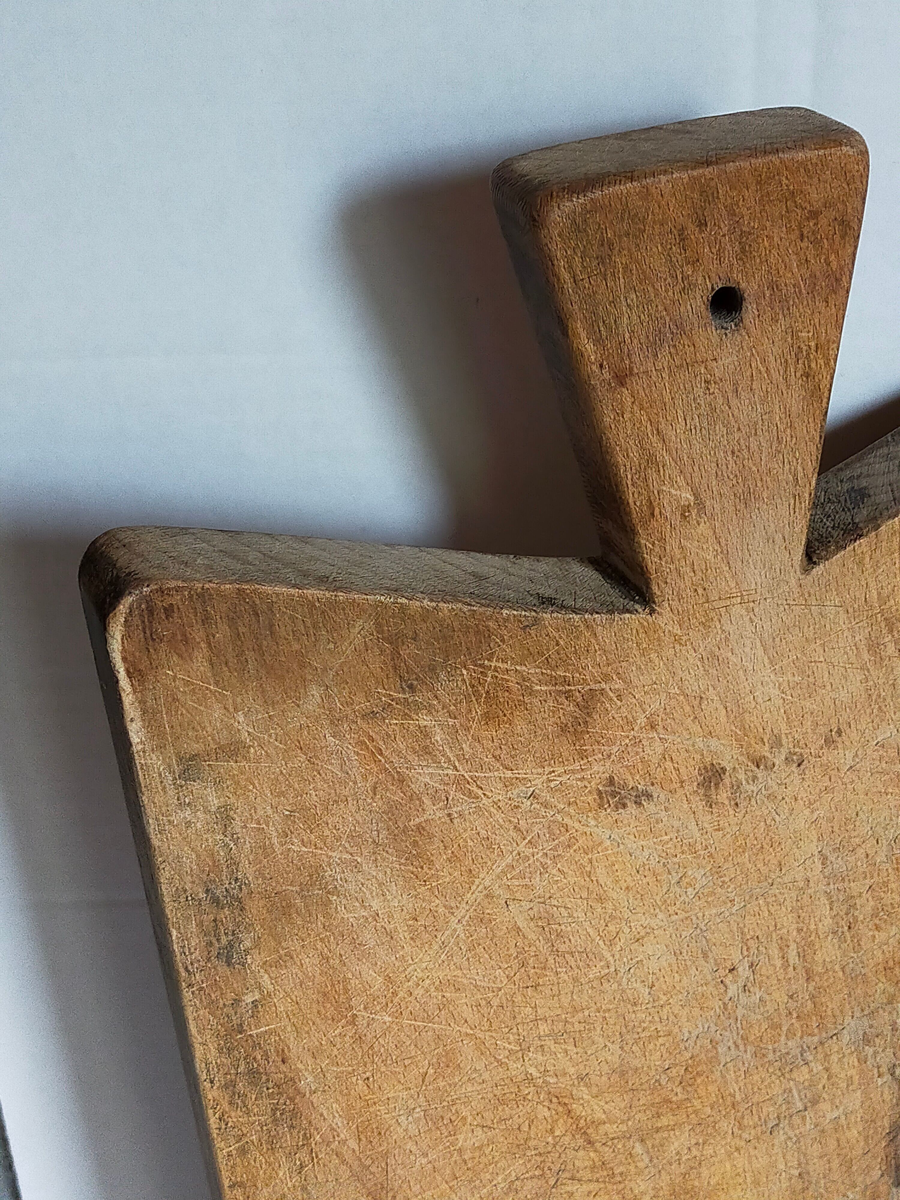 Cutting board in old solid wood