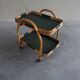 Chariot de service en bambou vintage
