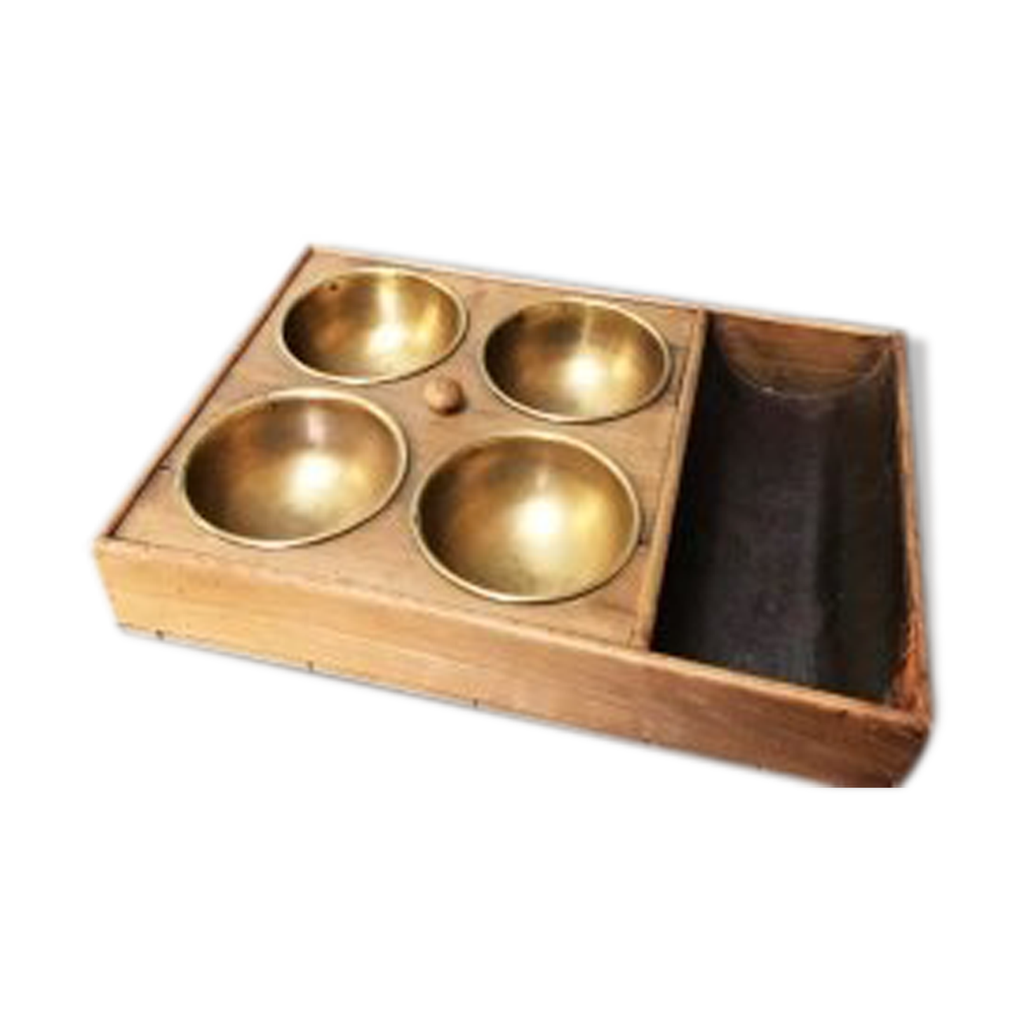 Wood and brass vacuum