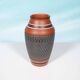 Vintage handmade ceramic vase, terracotta and oil.