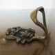 4 old wall hooks coat rack in bronze "fleur de lys" art deco years 20 30