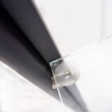 Black Bookcase - Metal and glass - 20th