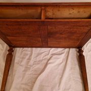 Restored antique Louis XVI style desk with a 19th-century leather top.