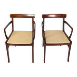 Set Of 2 Armchairs Model Runstedlund Made In Mahogany By Ole Wanscher From 1960s