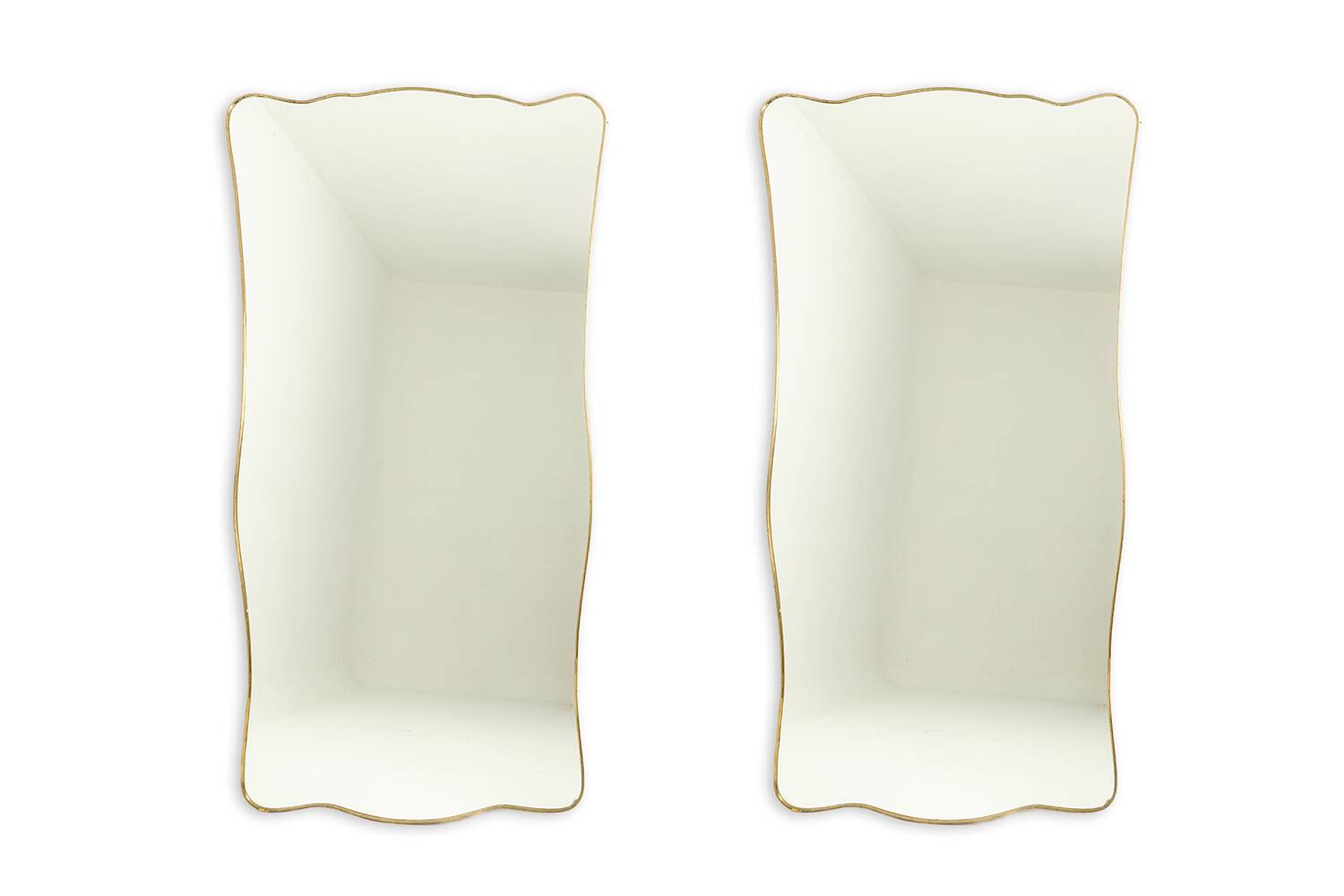 Mirror with a gilded brass frame. 1980s.