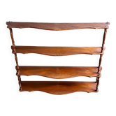 Étagère murale en bois festonné et tourné