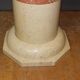 Column and its basin in marble and ceramic from around 1980.